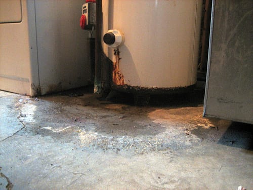Rusty Hot Water Heater / Water Leaks/ Water Heater Maintenance